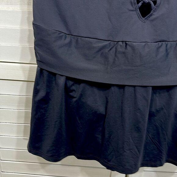 Bleu Swimdress Size 22W Rod Beattie Black Skirted - Picture 5 of 13